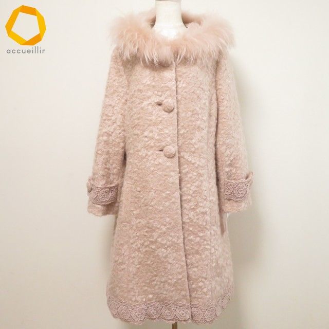 wnc ピンクハウス PINKHOUSE コート ピンク モヘヤ混 チャイニーズ