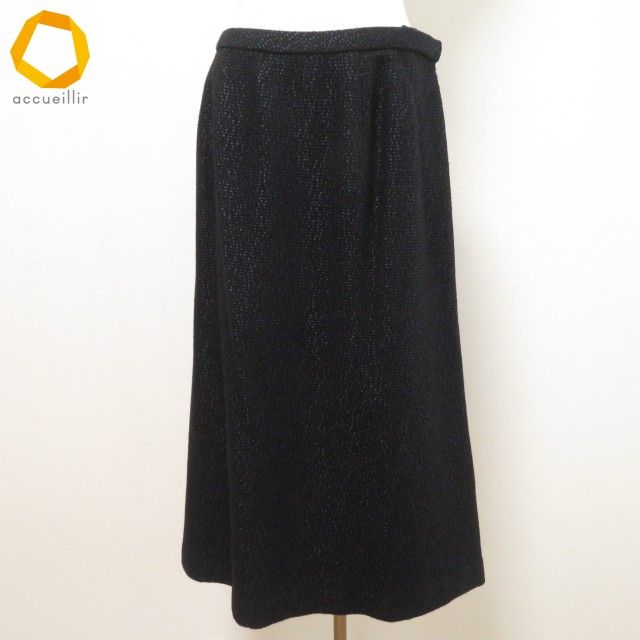 wnc レリアン Leilian スカートスーツ セットアップ 13+ 黒 青