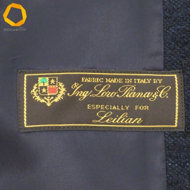 wnc レリアン Leilian コート ジャケット 15+ 濃紺 アルパカ混