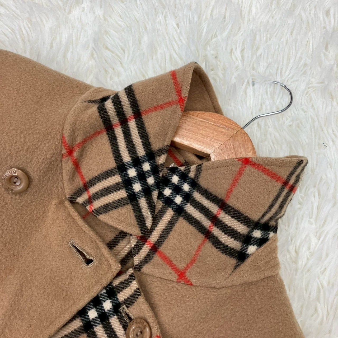 バーバリー バーバリーズ チェスターコート ダブル ノバチェック 肩