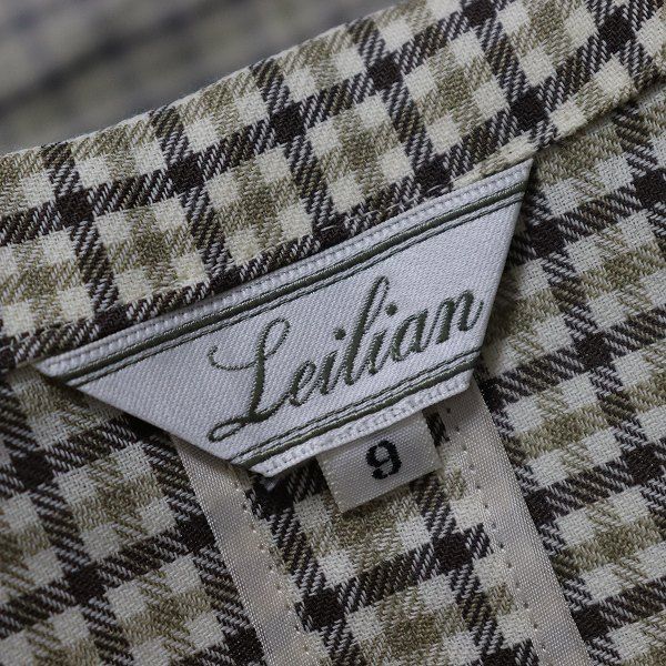 Leilian レリアン チェック ウール セットアップ ジャケット スカート レリアン Leilian ヴィンテージ セットアップ スカートスーツ