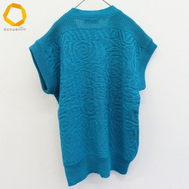 イタリア製 ミッソーニ MISSONI ベスト ニット 薔薇 総柄 [w980106 