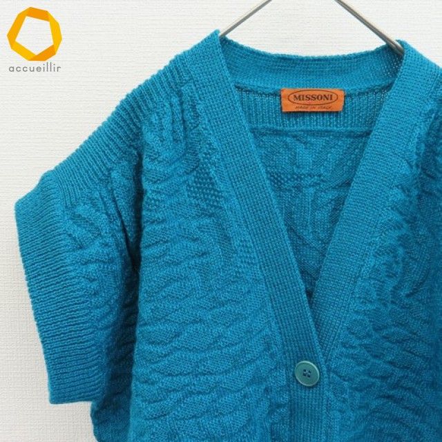 イタリア製 ミッソーニ MISSONI ベスト ニット 薔薇 総柄 w 980106