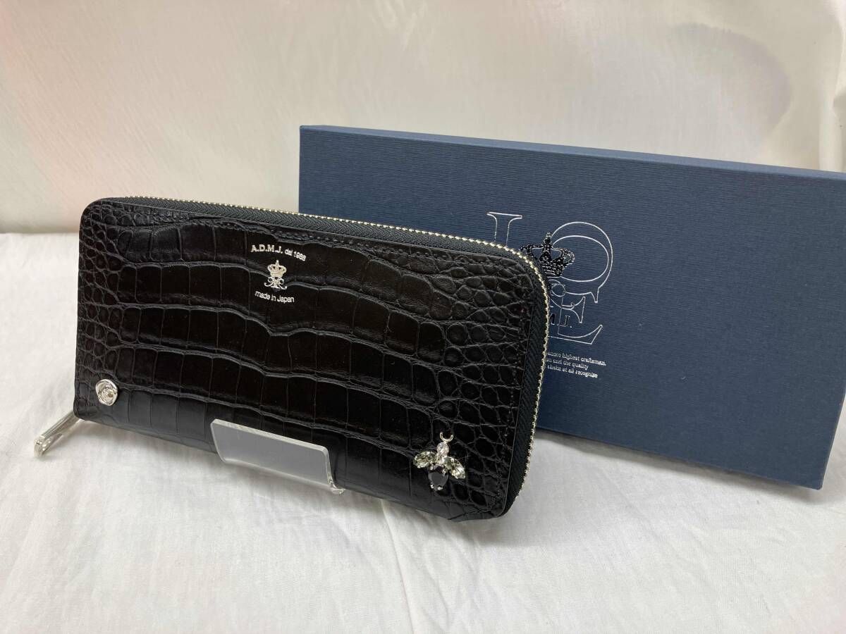 A.D.M.J エーディーエムジェー 長財布 ブラック - メルカリ