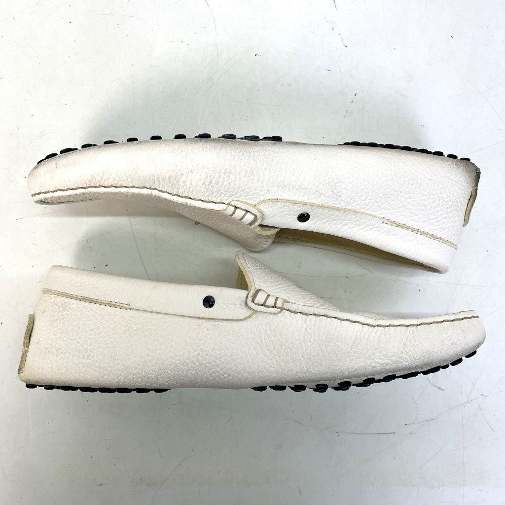 01w-5740 〇 トッズ TODS ドライビングシューズ ホワイト サイズ6[約