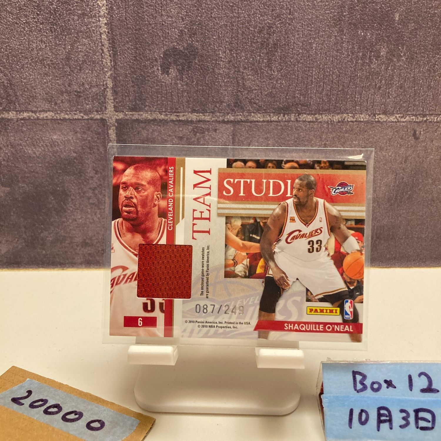 2010 Panini Shaquille O Neal LeBron James 087|249 Cleveland Cavaliers Team Studio ジャージ カード