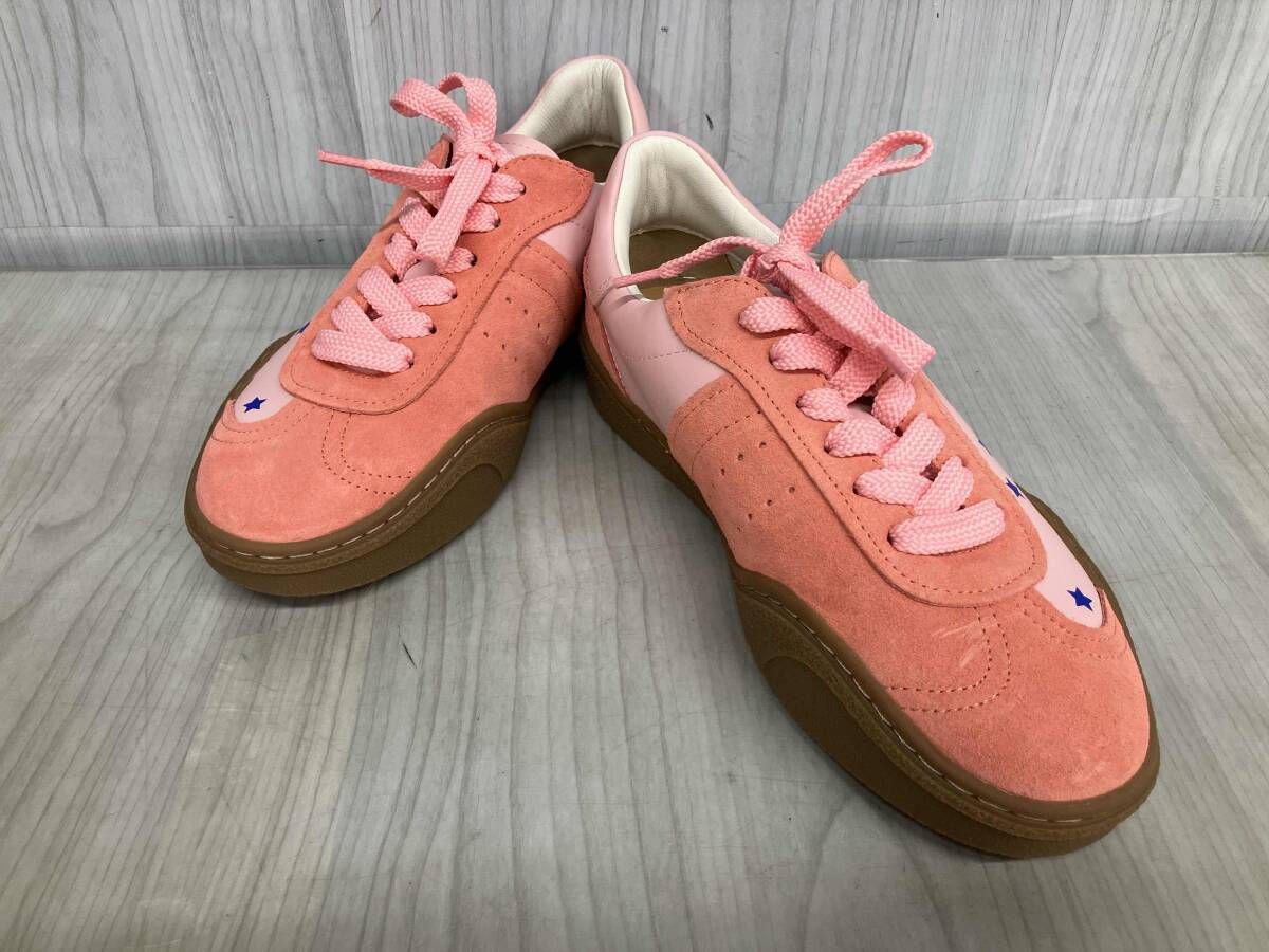 ACNE STUDIOS アクネストゥディオズBars Stars leather sneakers スニーカー ピンク レースアップ 24 ドメスティック