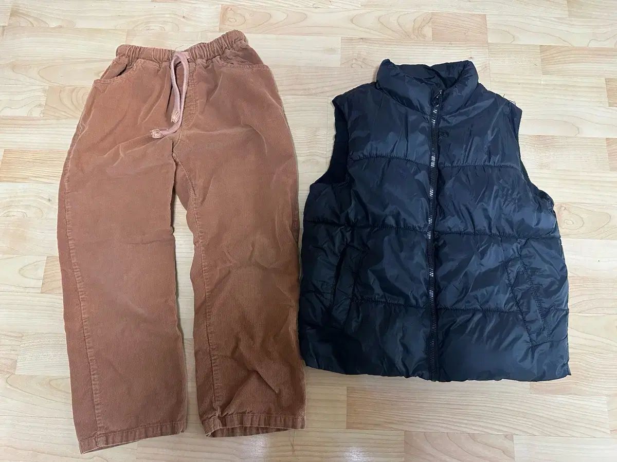 13号 120サイズ オールドネイビー ダウンベスト コーデュロイ ズボン