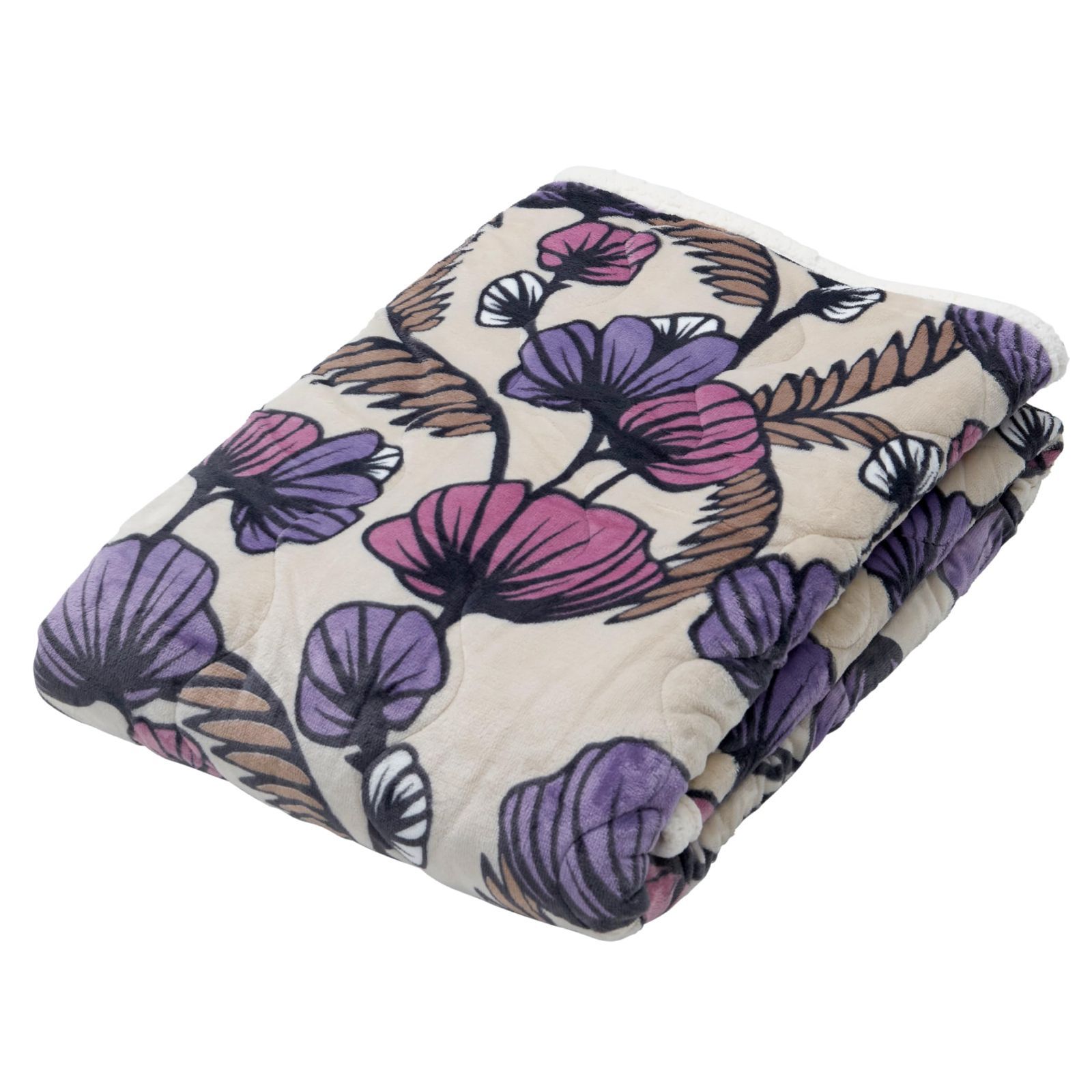 スピード発送 DECO デコ 洗える シングル ふんわり キルトケット FE05803014 ラベンダー 暖か シープボア やわらか あったか肌掛け布団 フィンレイソン 西川 nishikawa