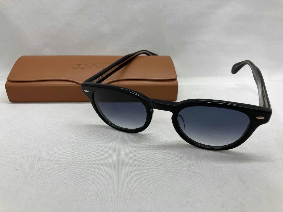 OLIVER PEOPLES サングラス sheldrake-J ブラック ブルー ケース付き