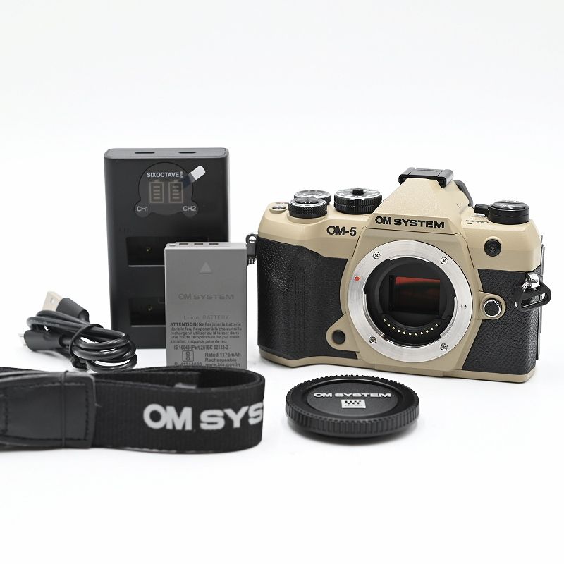 OM SYSTEM オーエムシステム 5 Mark II ボディ サンドベージュ ショット数 ミラーレス一眼レフカメラ