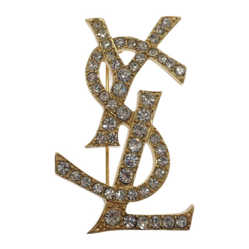 イヴ・サンローラン YVES SAINT LAURENT カサンドラ ブローチ メタル