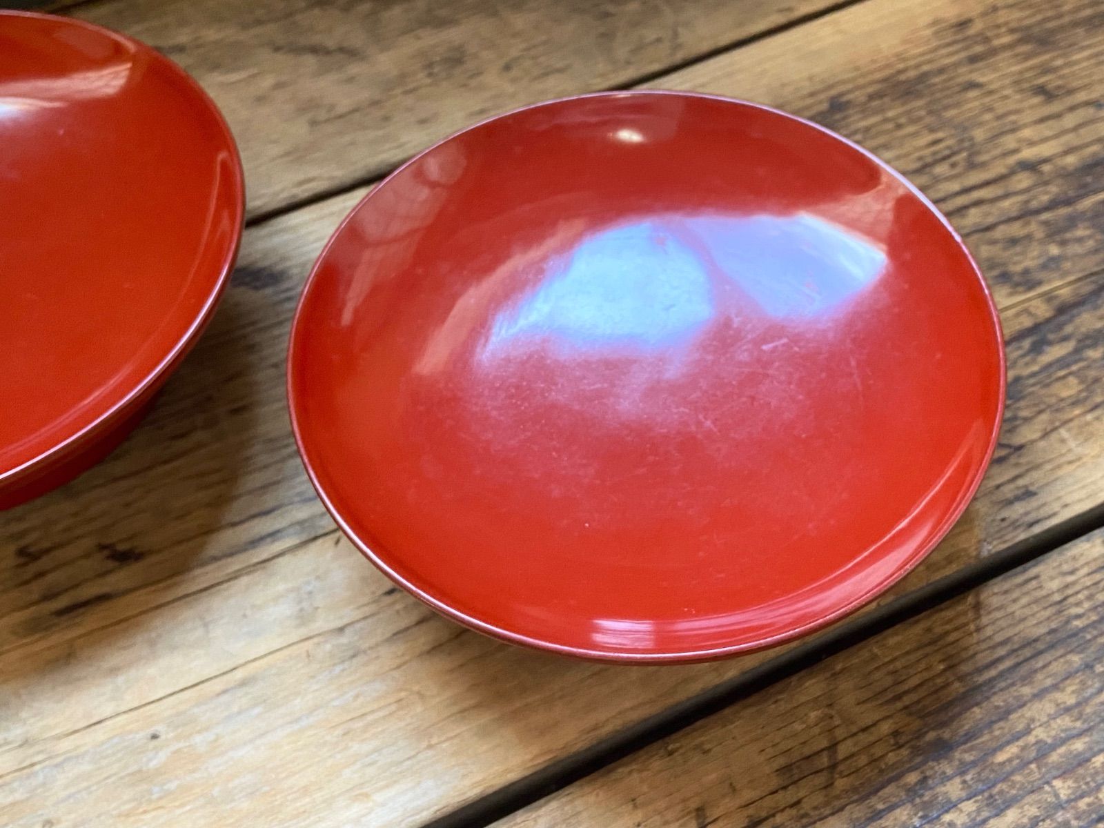 能登蔵出し 輪島塗 朱漆 椿皿 2客セット/ 時代 朱塗 漆器皿 銘々皿 小皿 能登蔵出し 輪島塗 朱漆 椿皿 2客/ 時代 朱塗 漆器皿 銘々皿 小皿