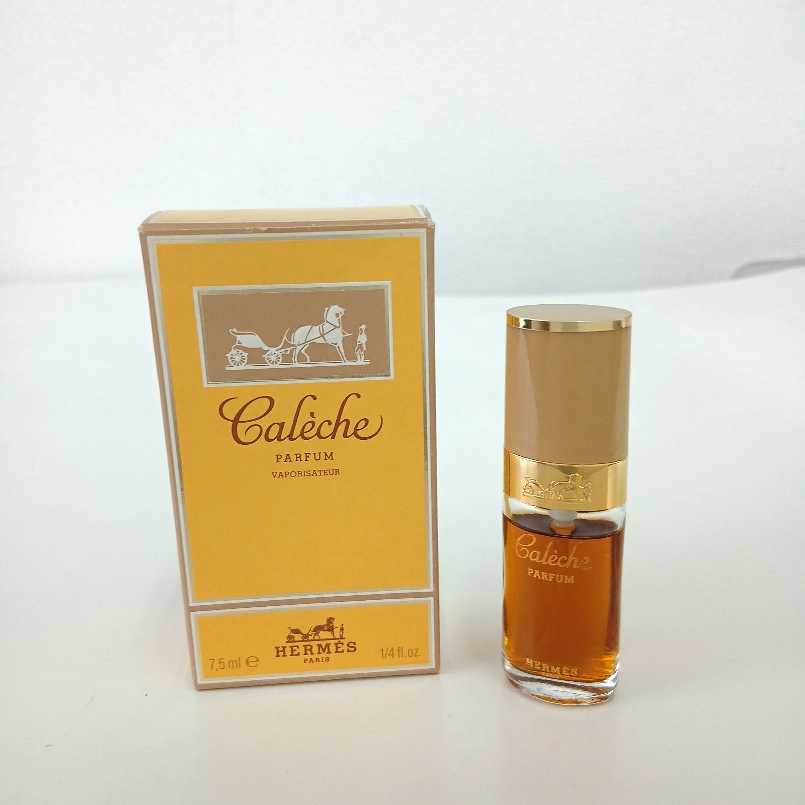 【未使用・レア】HERMÈS Calèche パルファム 箱付き　ヴィンテージ HERMES エルメス Caleche カレーシュ パルファム ヴァポリザター 香水
