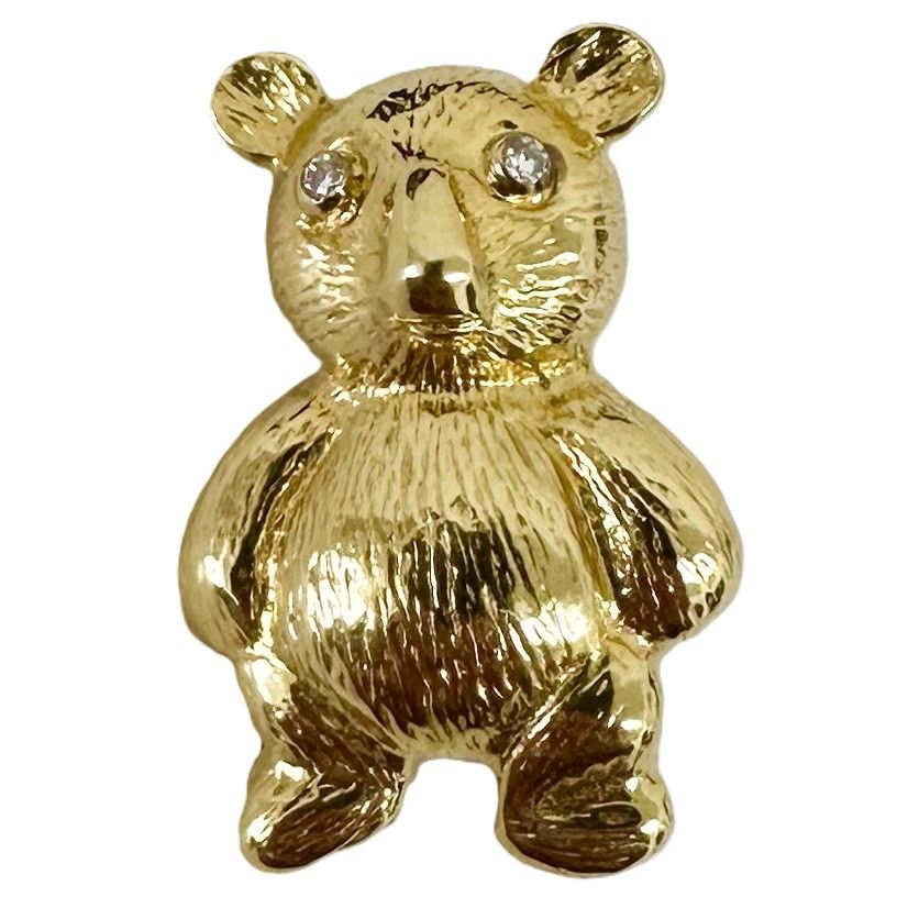 Ponte Vecchio ポンテヴェキオ K 18 テディベア ブローチ 3 53 g 18金 イエローゴールド
