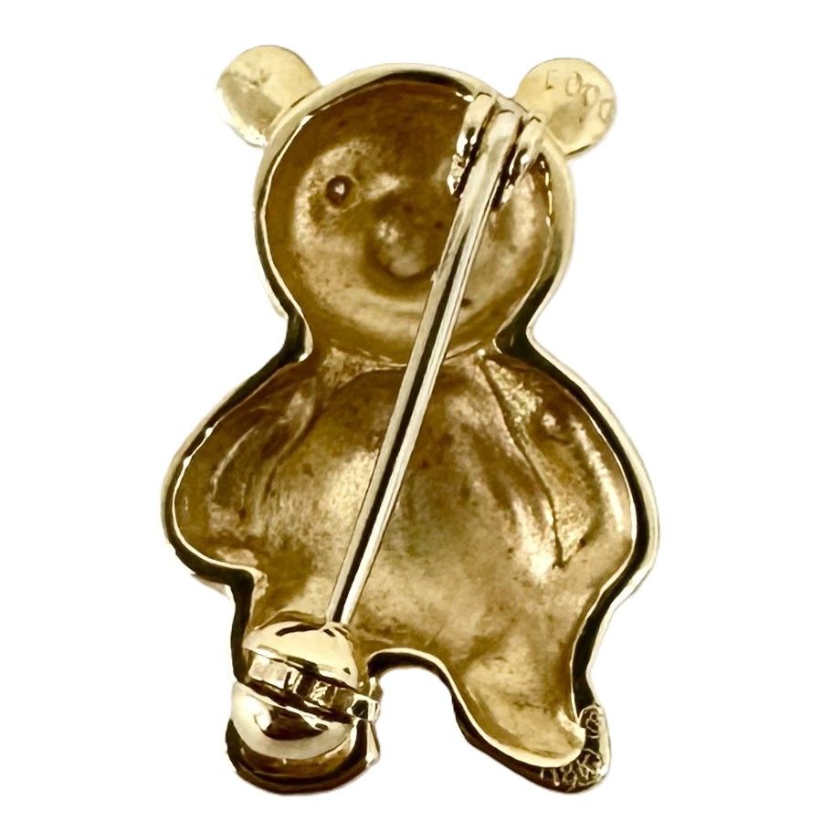 ♪Ponte Vecchio ポンテヴェキオ K 18 テディベア ブローチ 3.53 g 18金 イエローゴールド
