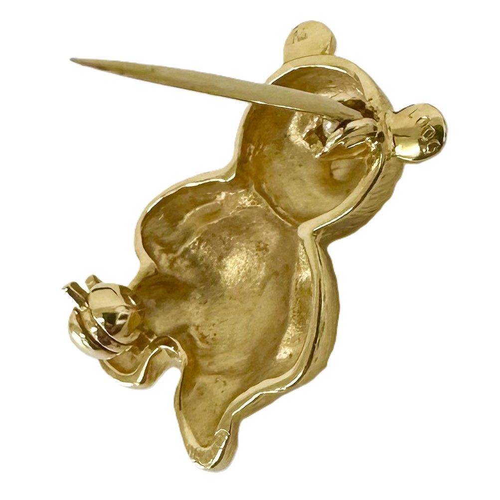 ♪Ponte Vecchio ポンテヴェキオ K18 テディベア ブローチ 3.53g 18金