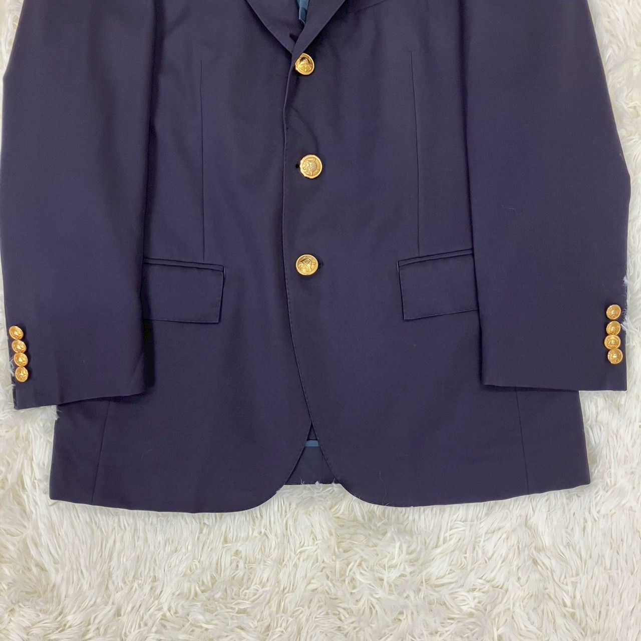 【manateee】ポロバイラルフローレン テーラードジャケット 紺ブレ ポロバイラルフローレン テーラードジャケット 紺ブレ 金ボタン 3つ