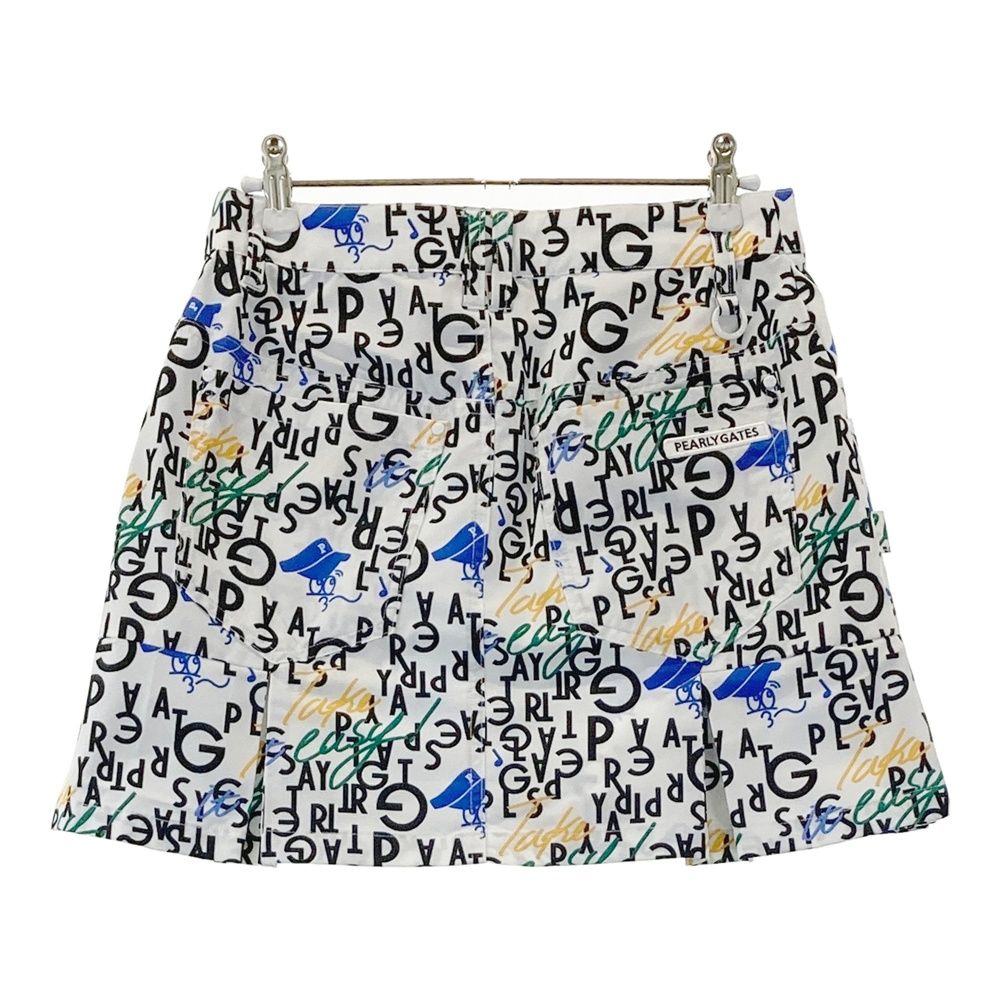サイズ 0 PEARLY GATES パーリーゲイツ モデル スカート 総柄 ホワイト系 ゴルフウェア レディース ストスト