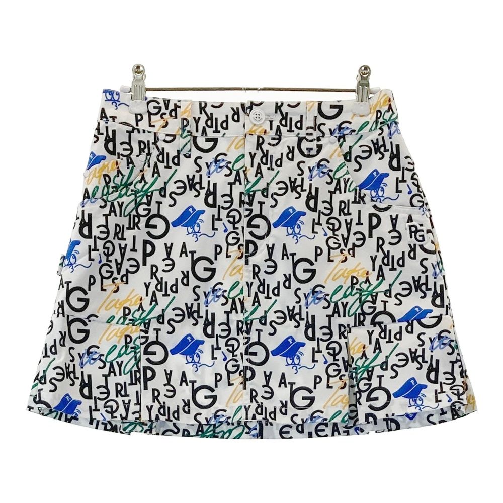 サイズ 0 PEARLY GATES パーリーゲイツ モデル スカート 総柄 ホワイト系 ゴルフウェア レディース ストスト