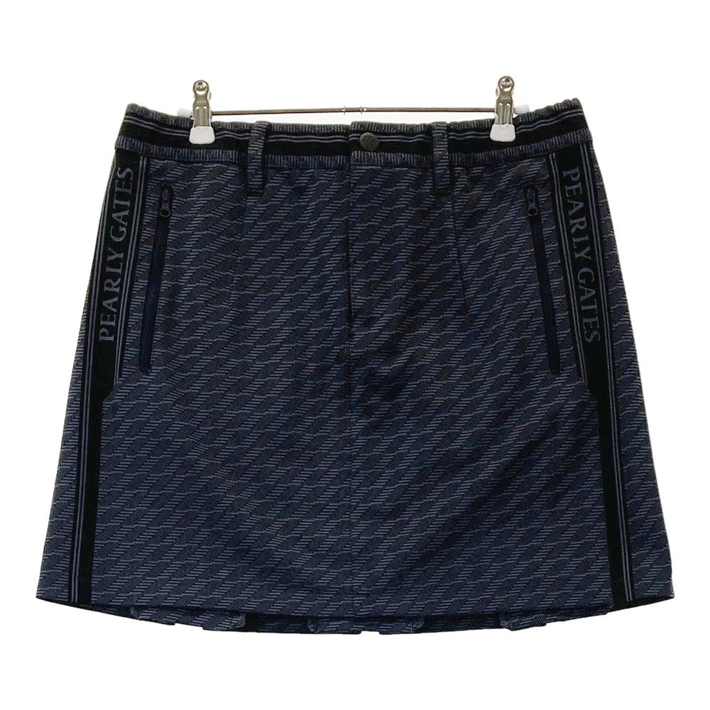 サイズ 2 PEARLY GATES パーリーゲイツ モデル ストレッチ スカート 総柄 グレー系 ゴルフウェア レディース ストスト