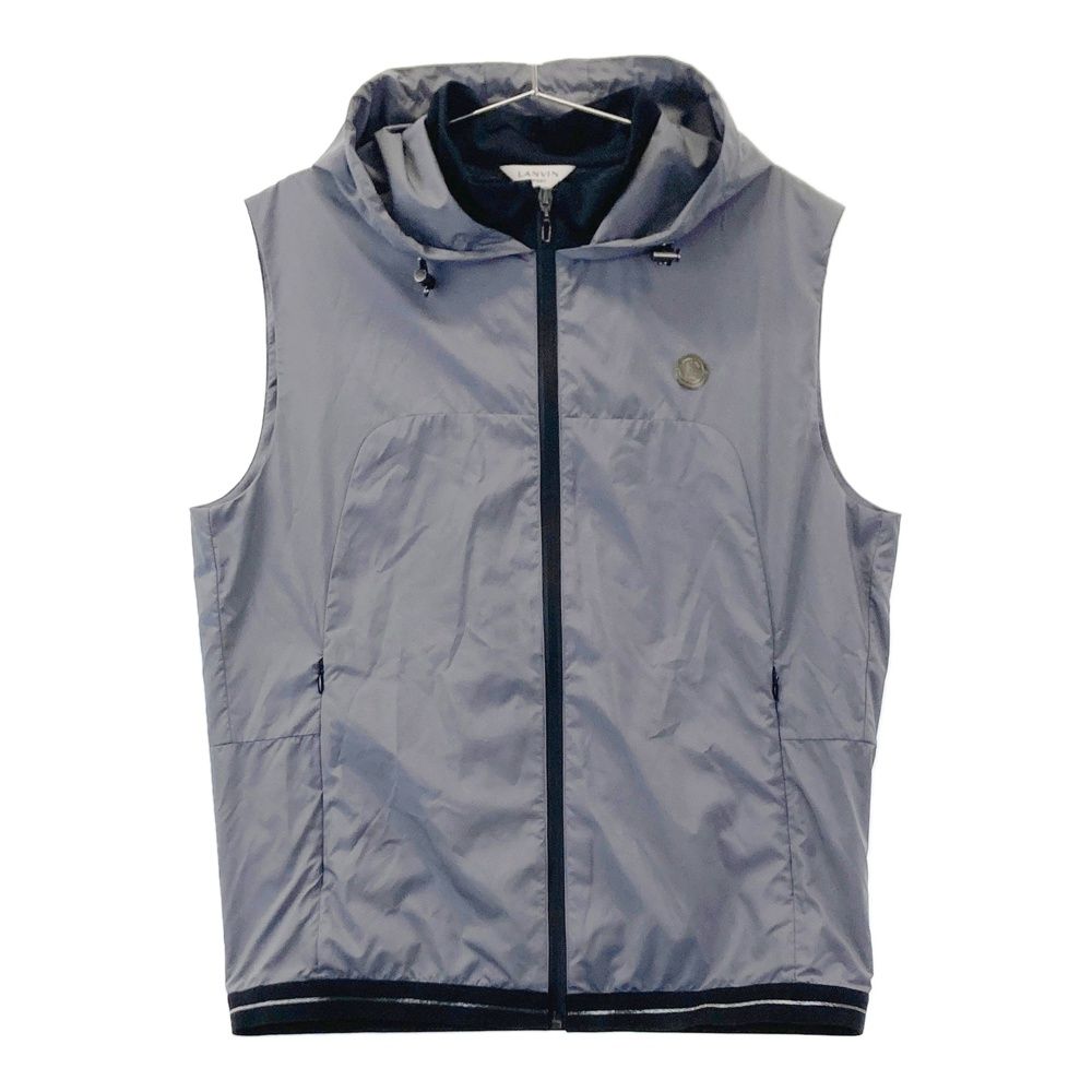 サイズ 40 LANVIN SPORT ランバン スポール ジップベスト グレー系 ゴルフウェア メンズ ストスト