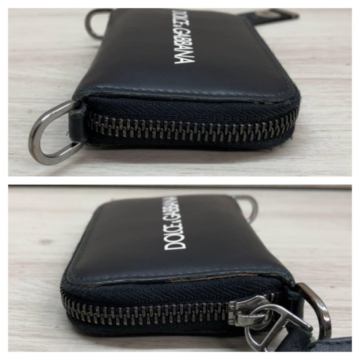 DOLCE & GABBANA ドルチェ&ガッバーナ コインケース ブラック 黒 イタリア製 スレや傷みなど使用感多め