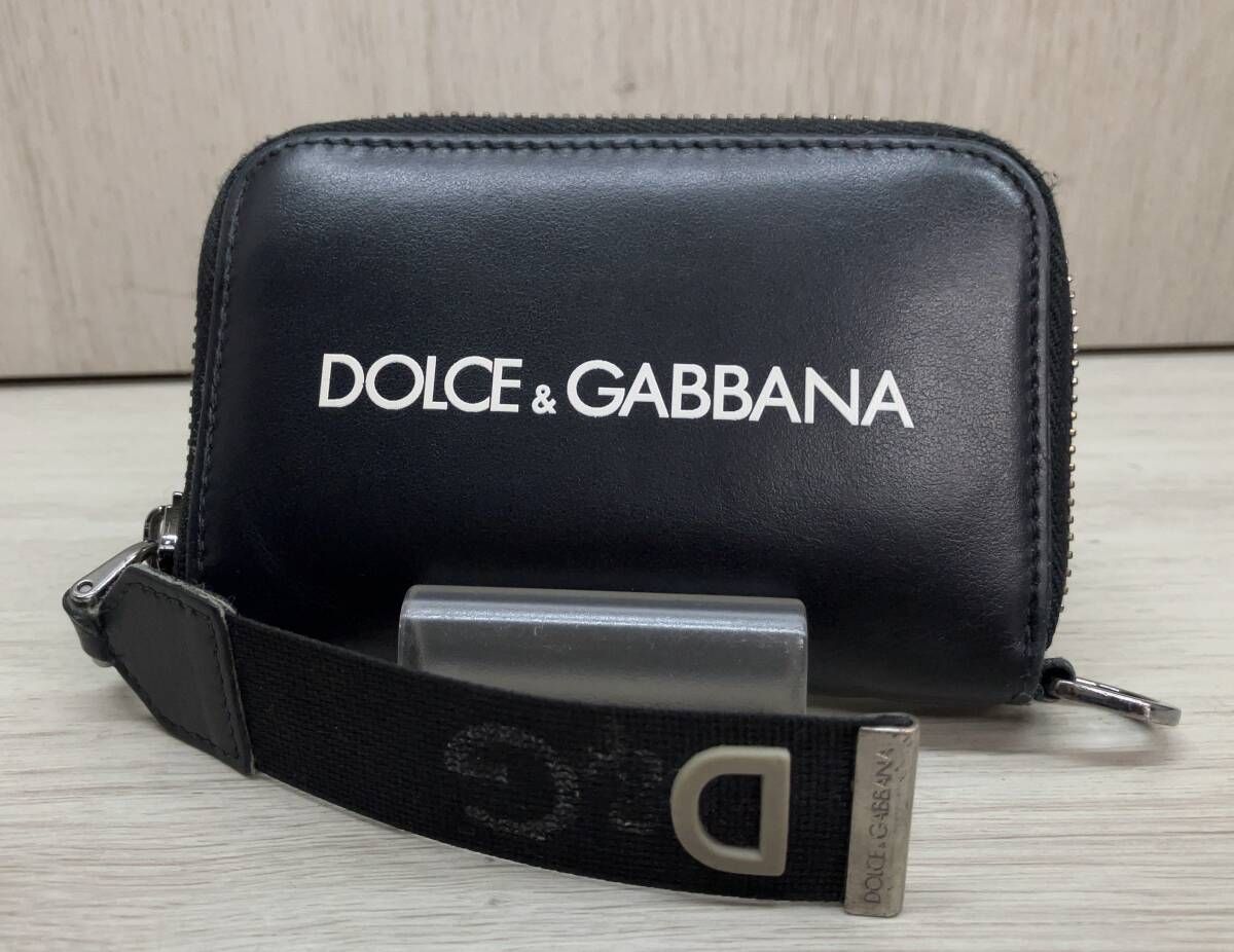 DOLCE ＆ GABBANA ドルチェ＆ガッバーナ コインケース ブラック 黒 イタリア製 スレや傷みなど使用感多め