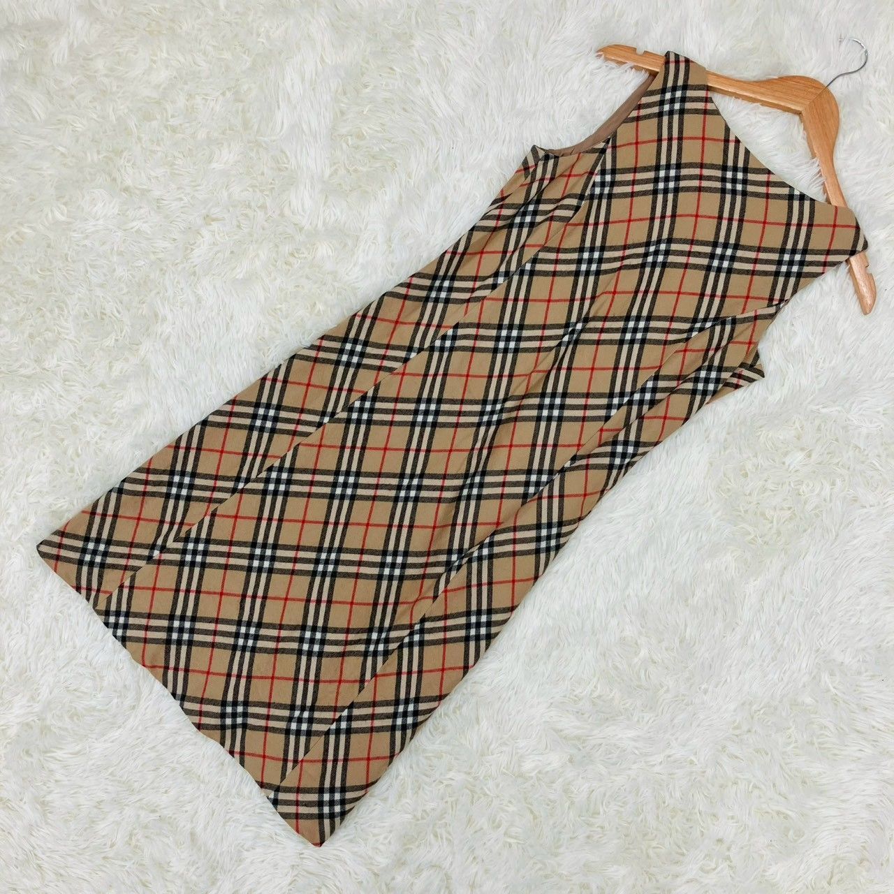 バーバリーブルーレーベル ノースリーブワンピース ノバチェック 裏地