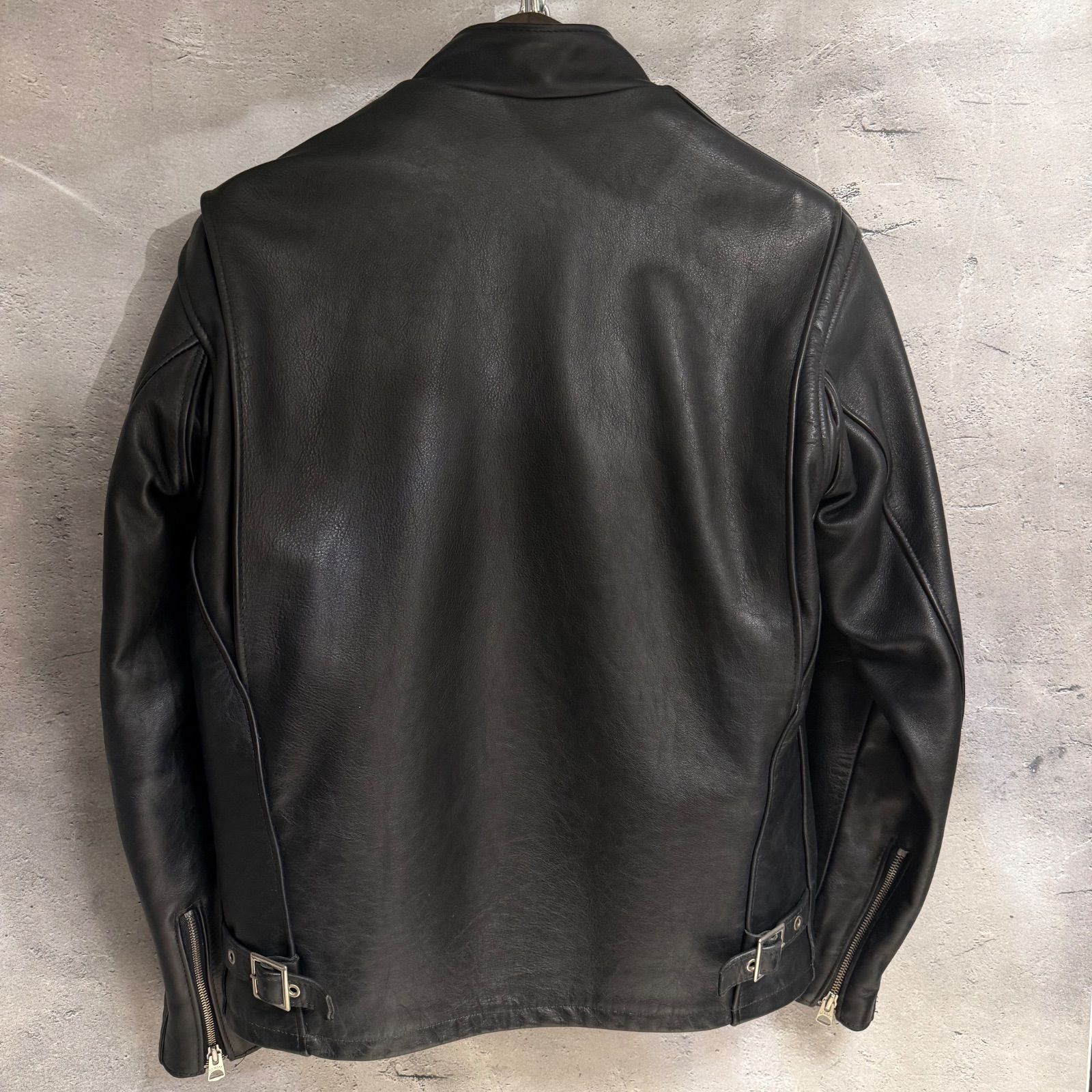 王道レザー✨】Schott ショット 641 38 黒 ブラック 牛革 シングル 
