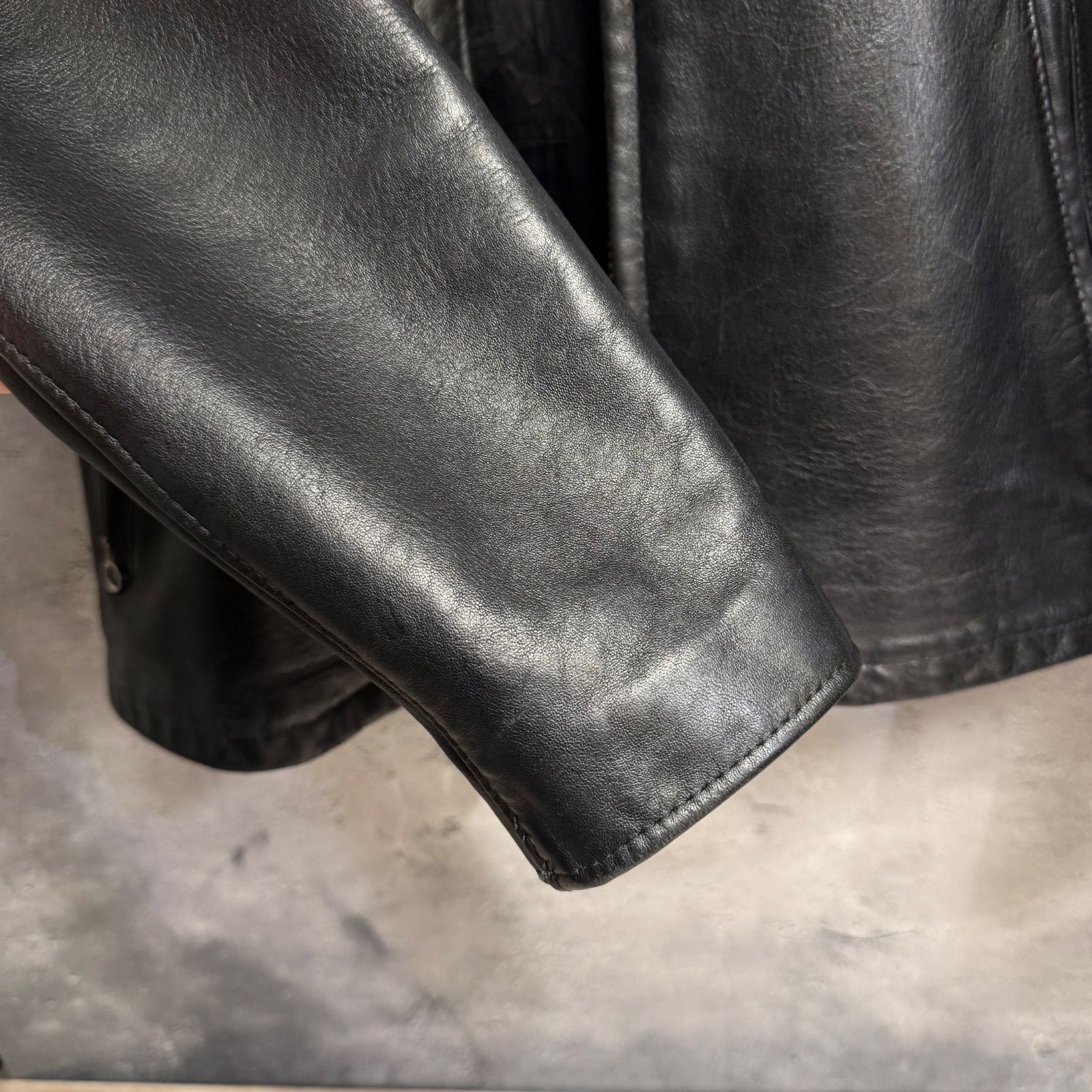 王道レザー✨】Schott ショット 641 38 黒 ブラック 牛革 シングル
