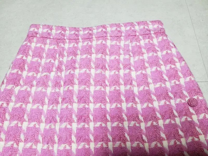 ゴーガール ピンク ツイード ウールスカート 26 ポール1233