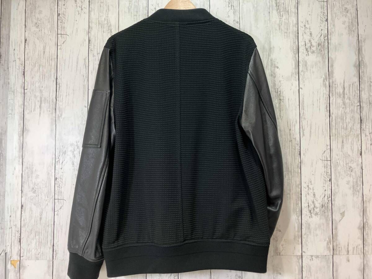 JOSEPH HOMME ジョセフオム ライトタックブロックレザー ブロッキングブルゾン ブルゾン ブラック サイズ46