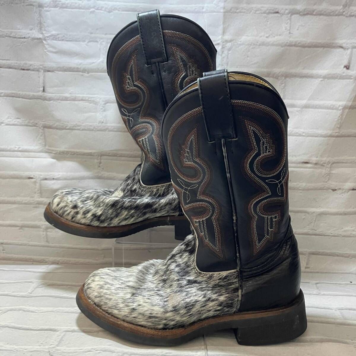 ROPER | ローパー ブーツ ウエスタンブーツ 白ハラコ アザラシ サイズ27 cm ブラック