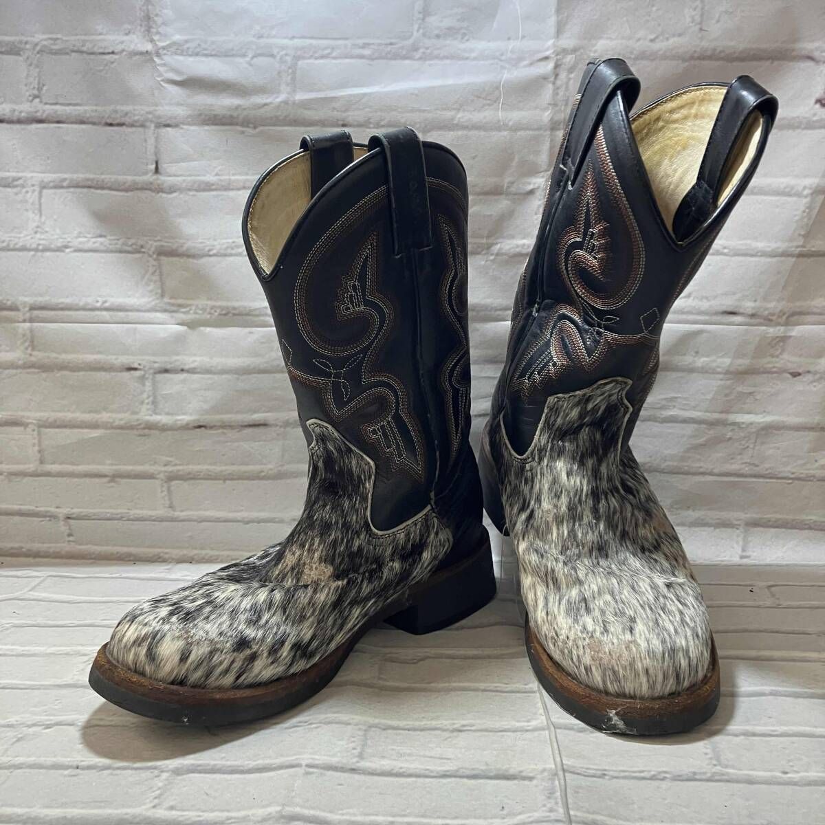 ROPER | ローパー ブーツ ウエスタンブーツ 白ハラコ アザラシ サイズ27 cm ブラック