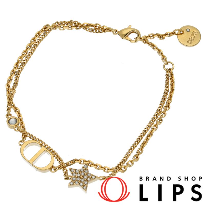 ディオール CDロゴ ダブルブレスレット 真鍮 レディース