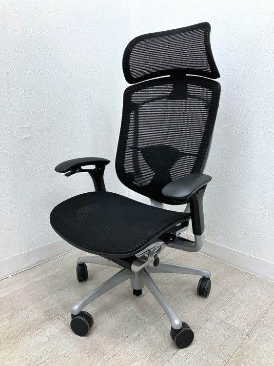 品 オカムラ 可動肘付コンテッサチェア CM91SB ブラック