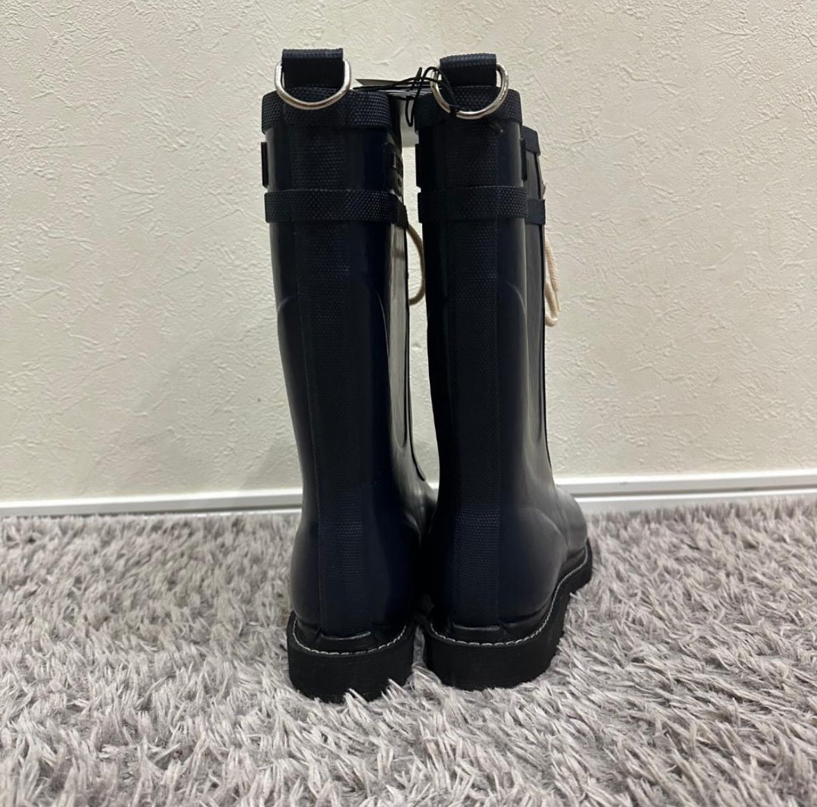 ILSE JACOBSEN レインブーツ レースアップ ネイビー 22.0cm - メルカリ