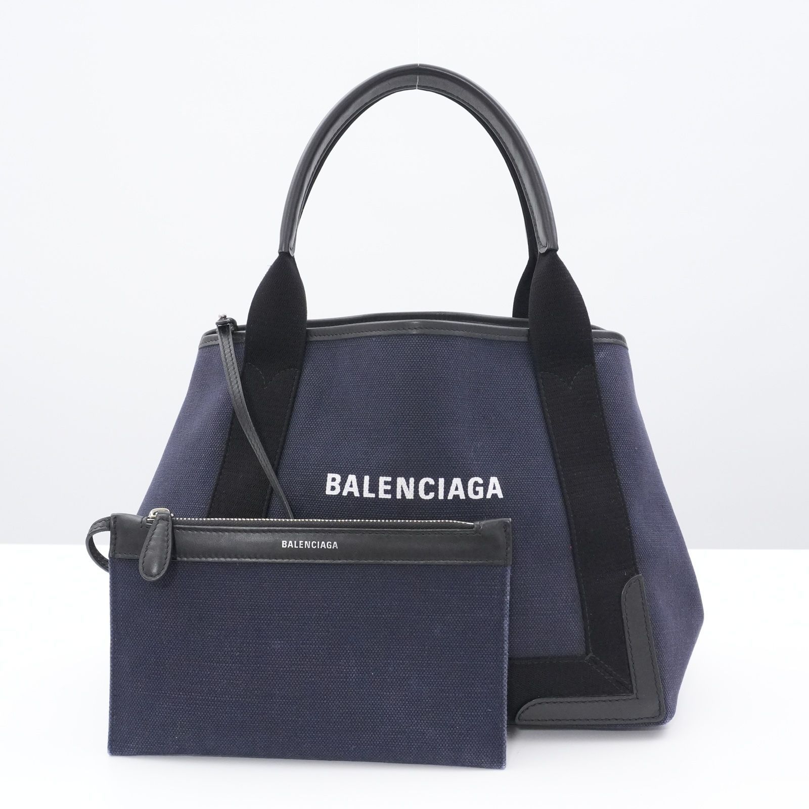 BALENCIAGA NAVY CABAS S トートバッグ 339933 ネイビー - メルカリ
