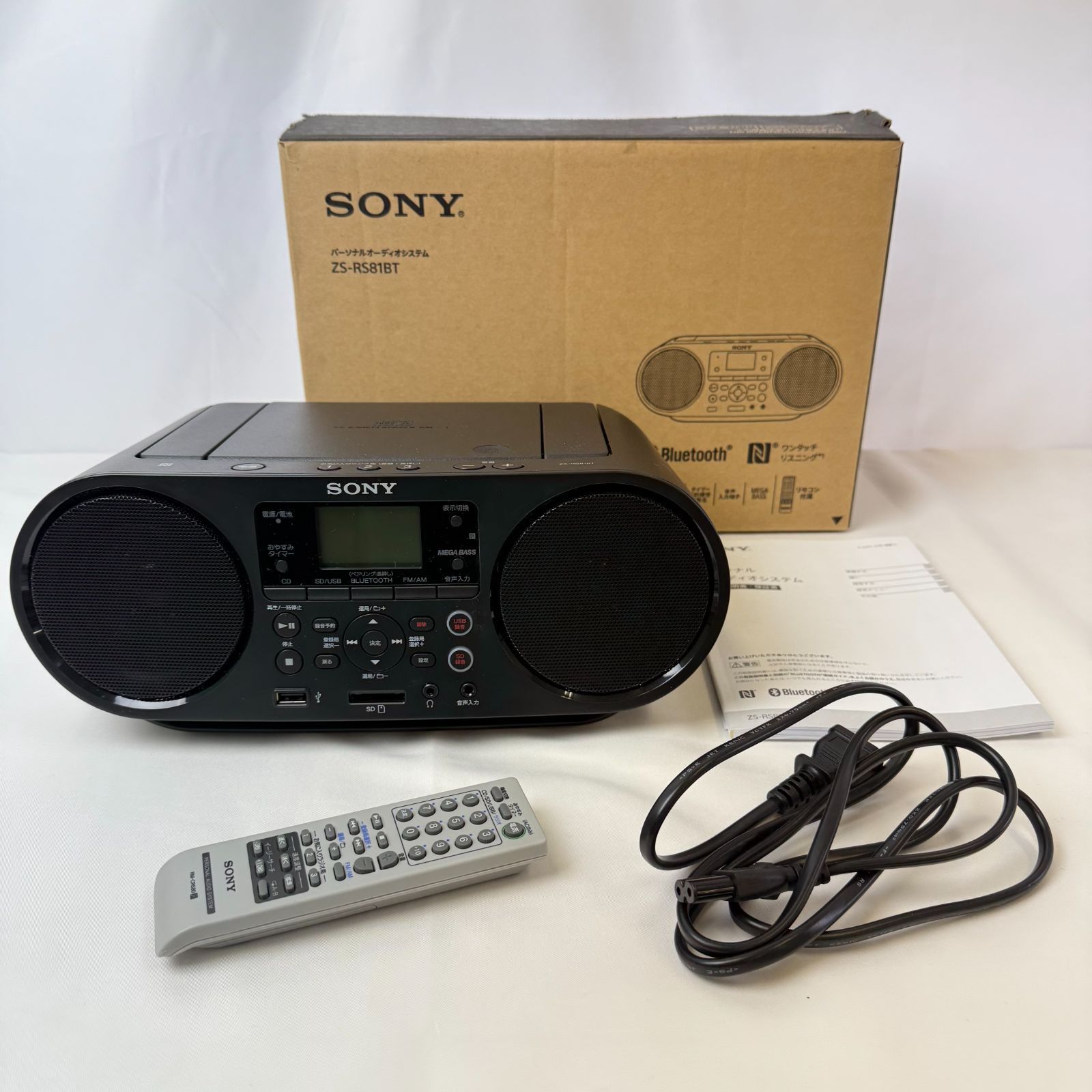 S 2893 40 10 正常可動 SONY ソニー パーソナルオーディオシステム ZS RS 81 BT オーディオ機器 CDプレーヤー ラジオ き 電化製品 リモコン付き Bluetooth 予約録音