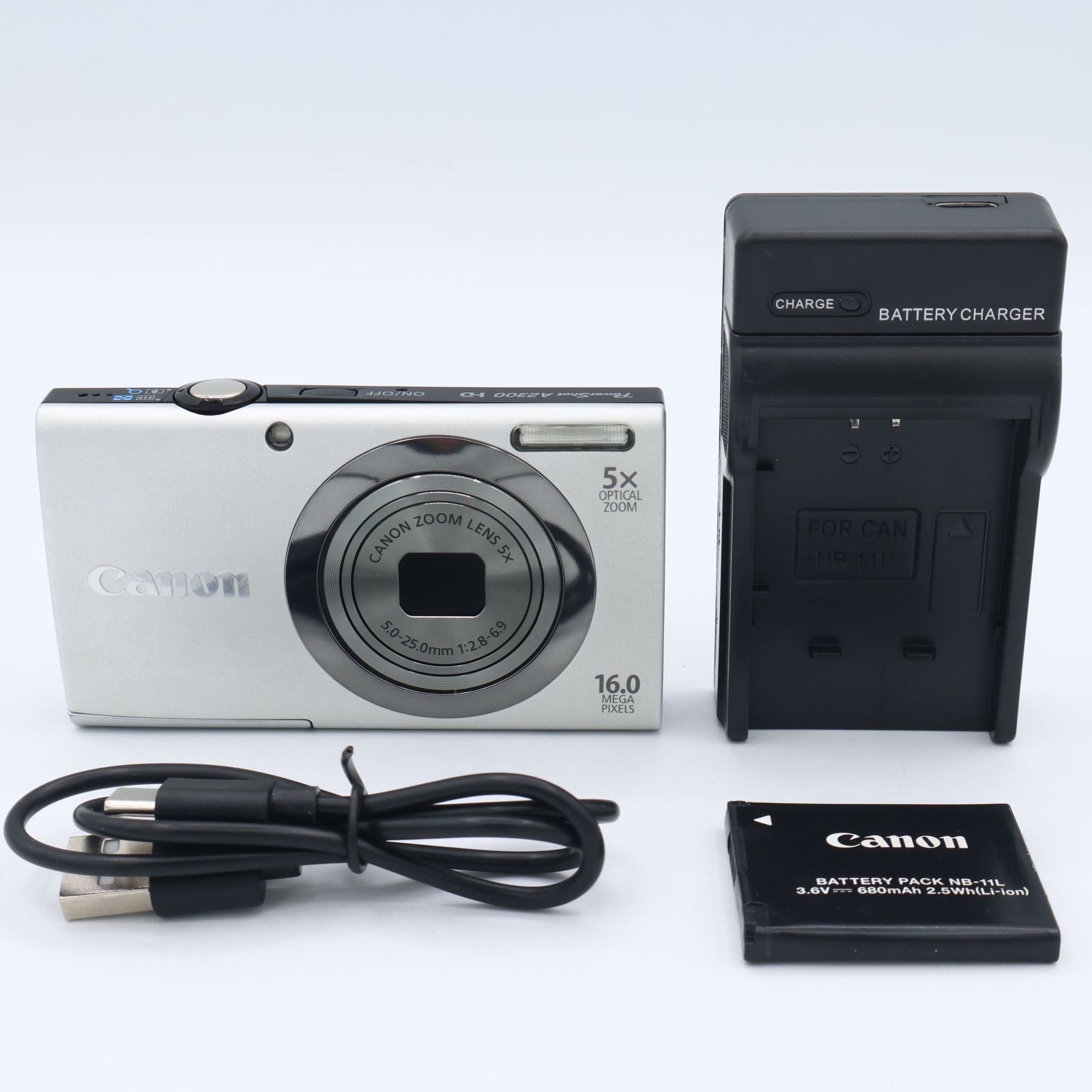 Canon キヤノン デジタルカメラ PowerShot A2300 シルバー 光学5倍
