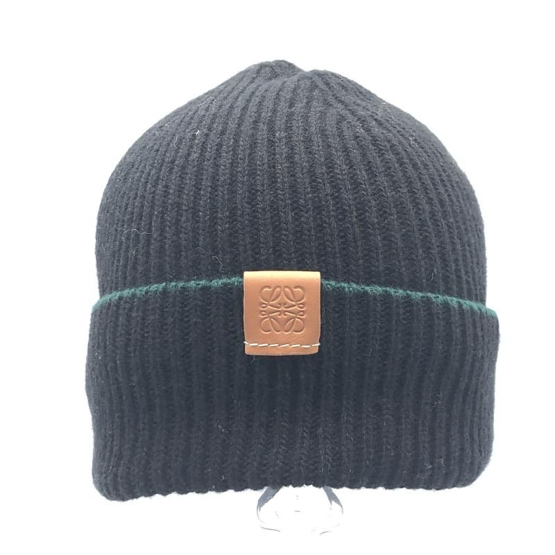 LOEWE ロゴニットビーニー ブラック ロエベ 17
