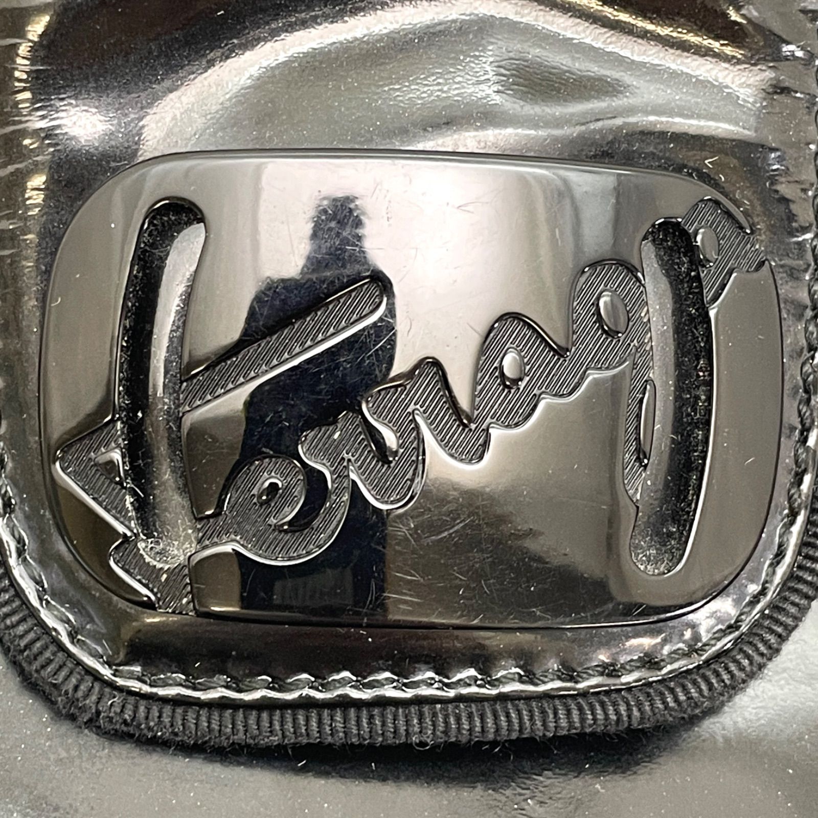 フェラガモ トート バッグ エナメル 黒 A4 ビジネス FY318 - メルカリ