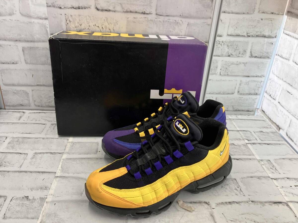 箱あり/NIKE/AIRMAX 95 NRG/27cm/スニーカー/パープル×イエロー/ナイキ 
