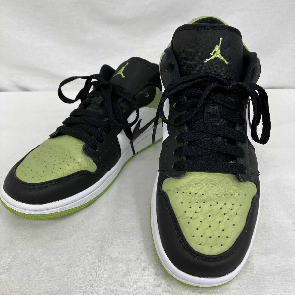 NIKE AIR JORDAN 1 LOW DX4446-301／ライムグリーン／パイソン型押し スニ-カ-