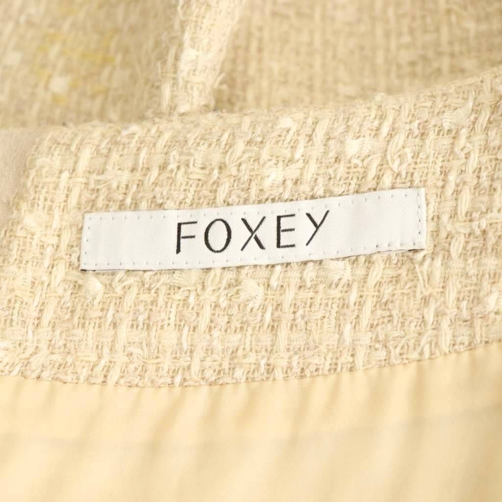 フォクシー FOXEY クラシックツイード スカート フレア ひざ丈 38
