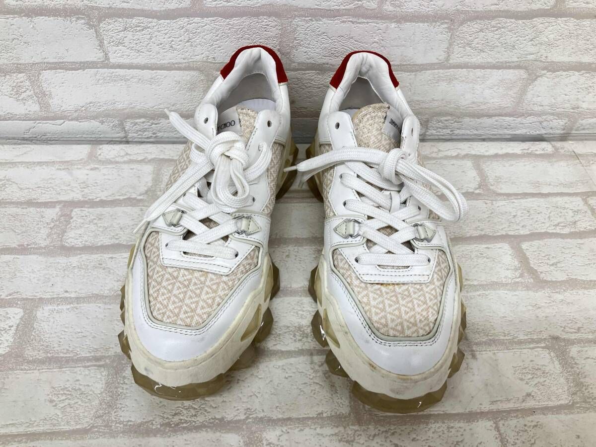 JIMMY CHOO ジミーチュウ スニーカー ローカット ホワイト ベージュ レディース サイズ39