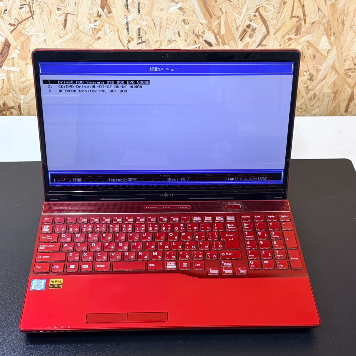 中古富士通 LIFEBOOK AH53/B3 赤ノートPC 15.6インチ 15.6型ノート