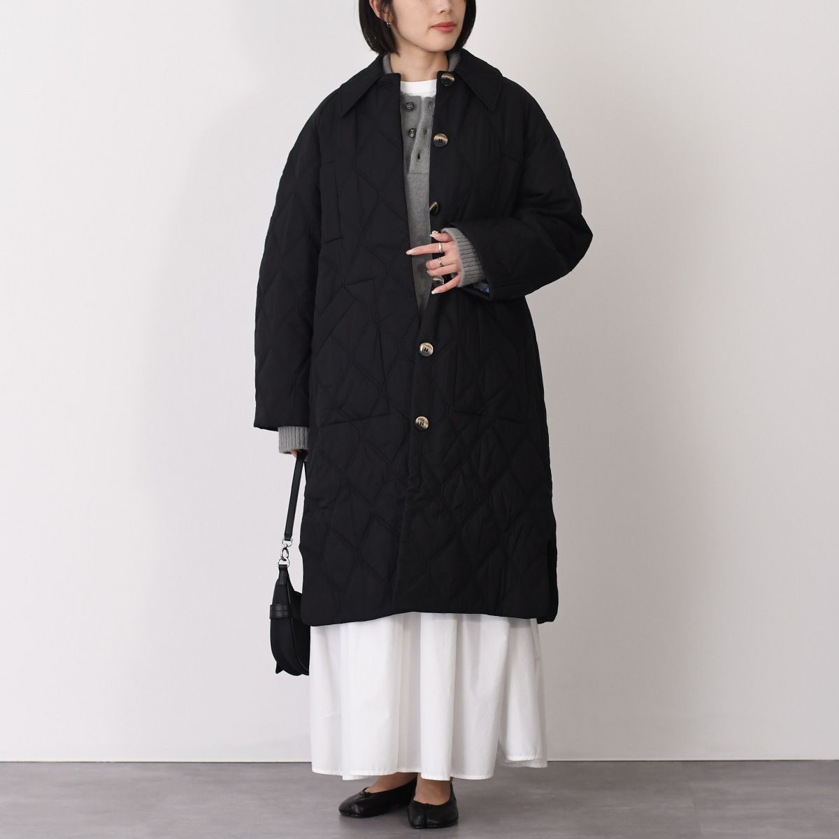 GANNI ガニー アウター ジャケット QUILT RAGLAN MIDI COAT F9206