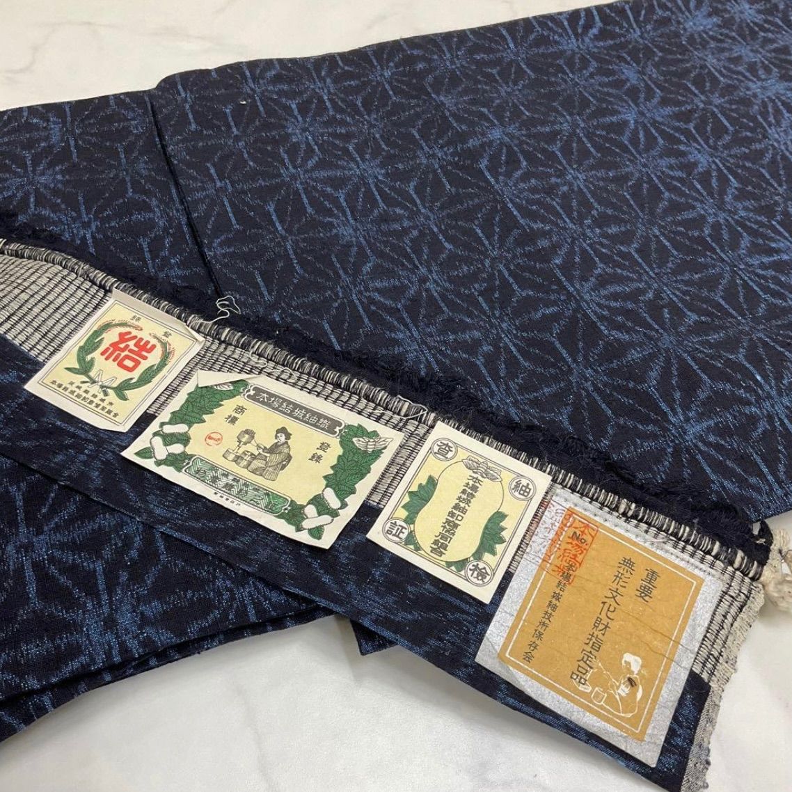 kimono one kimonoarisa 厳選 単衣 本場結城紬 証紙付 居敷当て付 正絹 広衿 裄65丈158